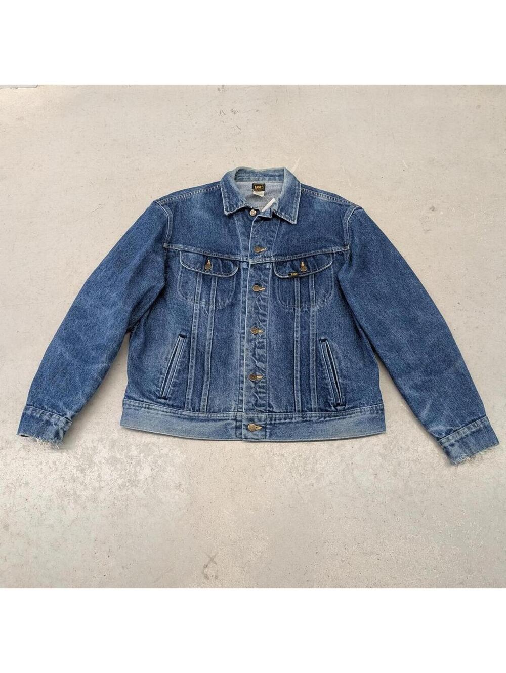 Vintage Lee Storm Riders Trucker Blue Denim Jacket 153438